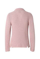 CHOCHENGCO, Vegan long sleeve jersey knit lapel cardigan, stretch jersey knit top, 100% Cotton, natural fabric