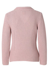 CHOCHENGCO, Vegan long sleeve lapel knit cardigan, stretch knit top, 100% Cotton, natural fabric