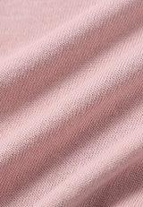 CHOCHENGCO, Vegan round neck three quarter sleeve light knit cardigan, stretch knit top, 100% Cotton, natural fabric