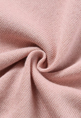 CHOCHENGCO, Vegan round neck short sleeve sweater, stretch jersey knit top, 100% Cotton, natural fabric