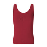CHOCHENGCO, Vegan sleeveless sweater tank top, stretch jersey knit top, 100% Cotton, natural fabric